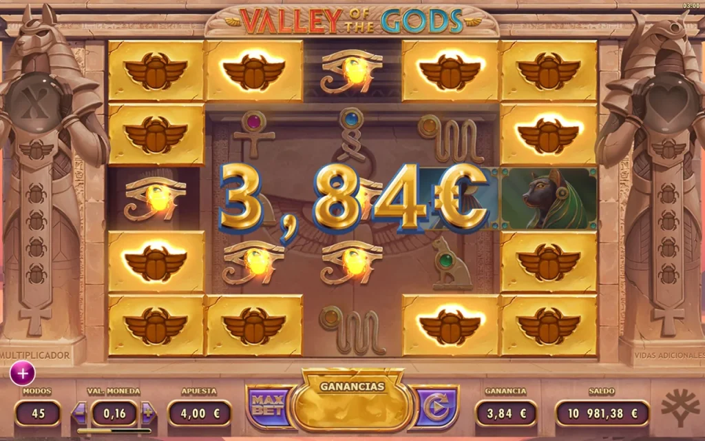 Valley of the Gods Slot Ganancia