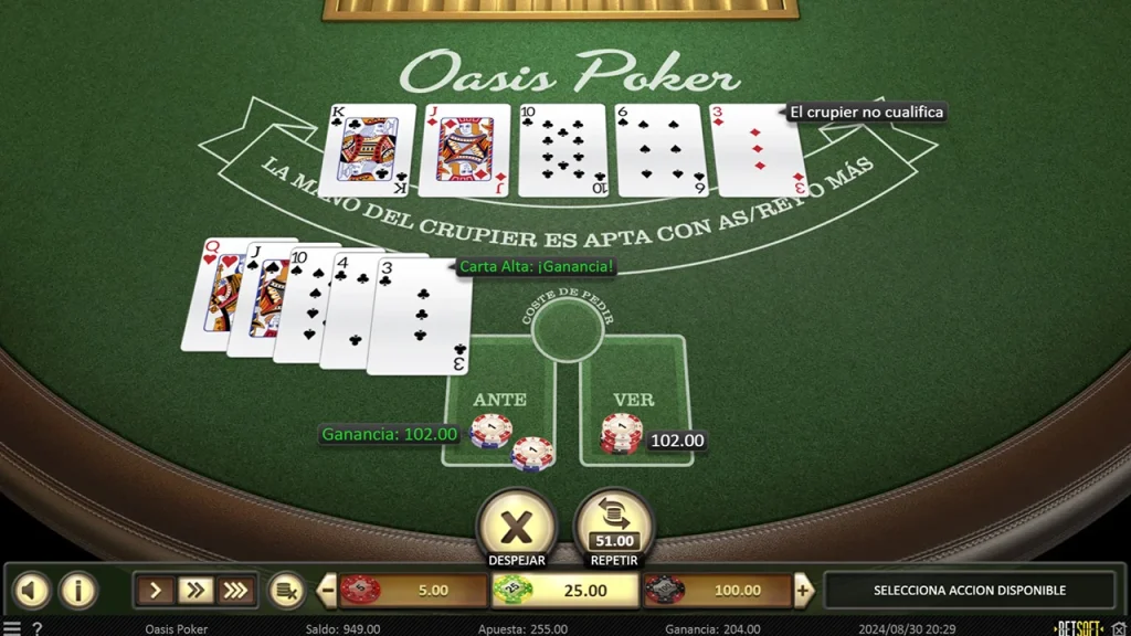 Oasis Poker Juego Gratis