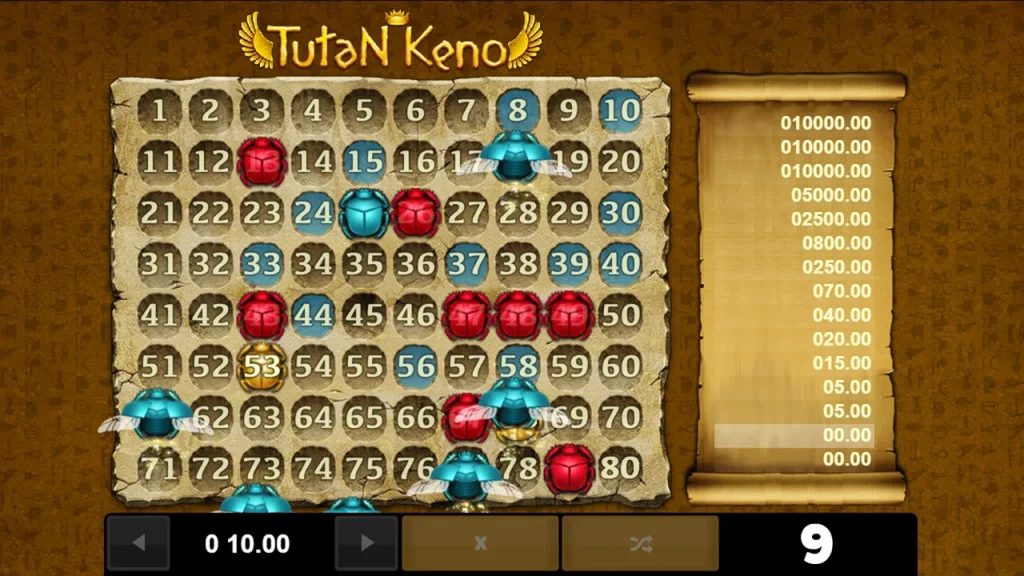 Tutan Keno Juego Gratis