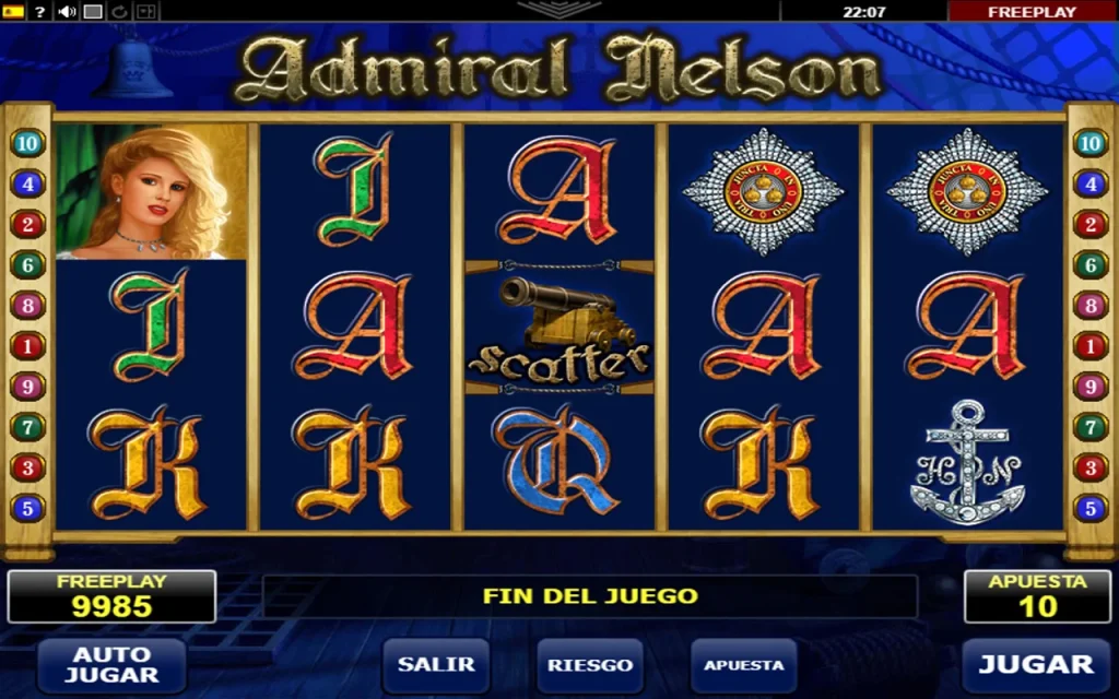 Admiral Nelson Slot Juego Gratis