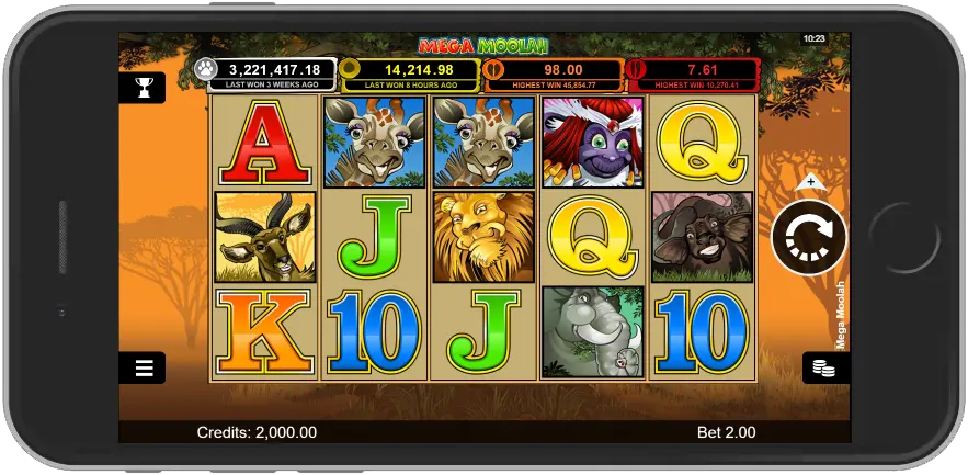 Mega Moolah Slot Versión Móvil