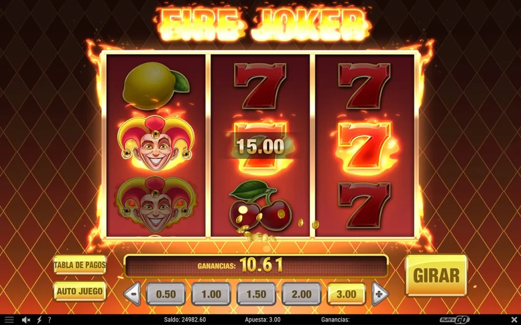 Fire Joker Slot Ganancia