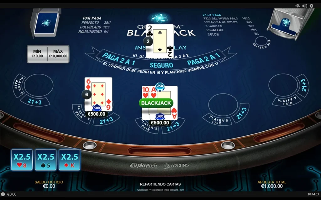 Quantum Blackjack Plus Instant Play Juego Gratis