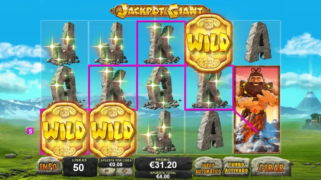 Jackpot Giant Slot Símbolos Especiales