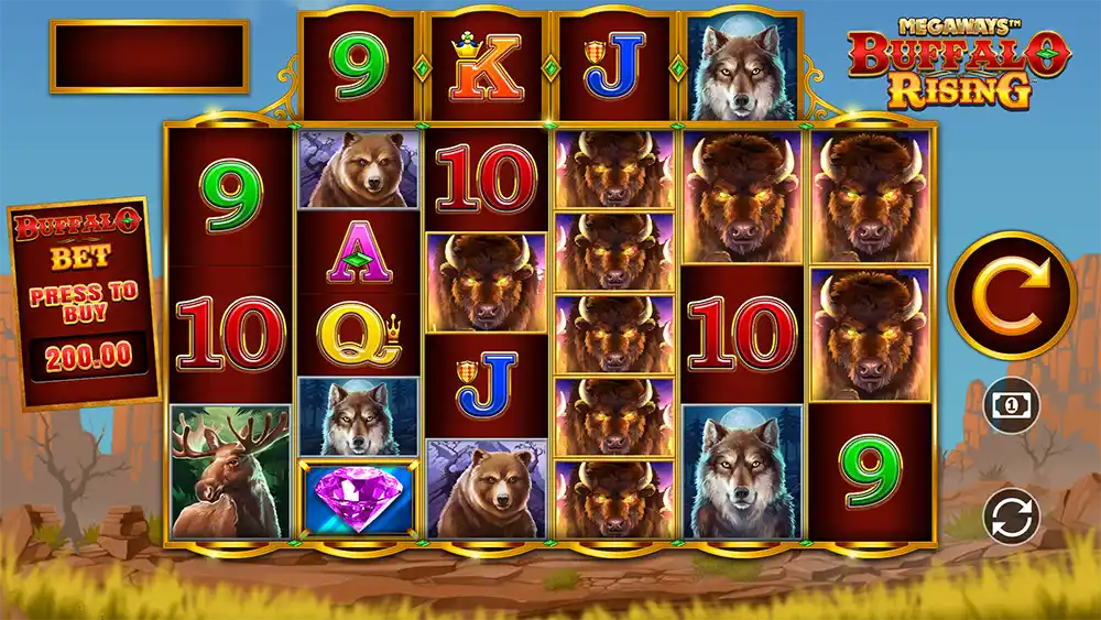 Probar juego Buffalo Rising Megaways Slot Buffalo Rising Megaways Slot