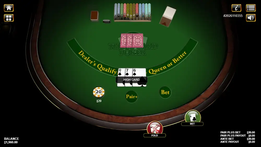 Probar juego Three Card Poker Three Card Poker