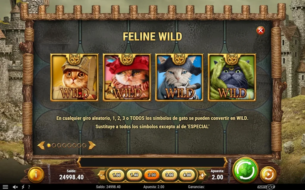 Feline Fury Tabla De Pagos