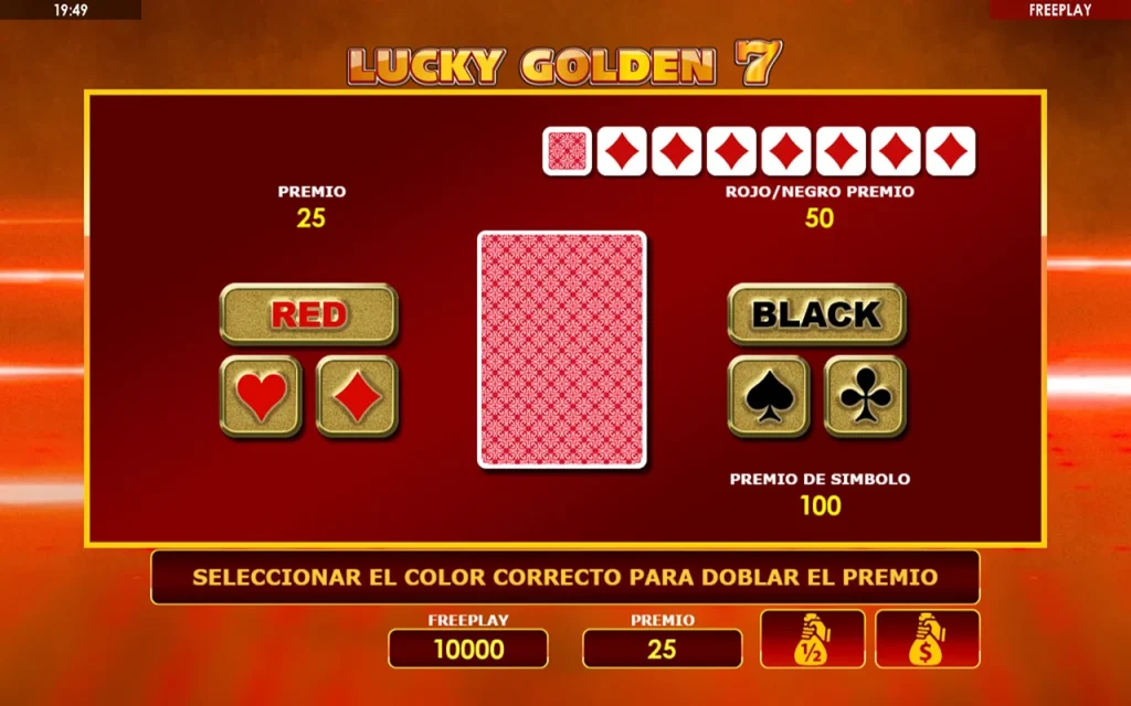 Lucky Golden 7 Función de Apuesta