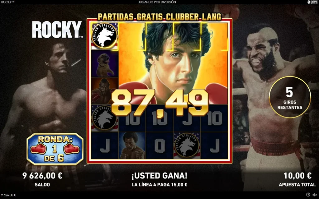 Rocky Slot Giros Gratis