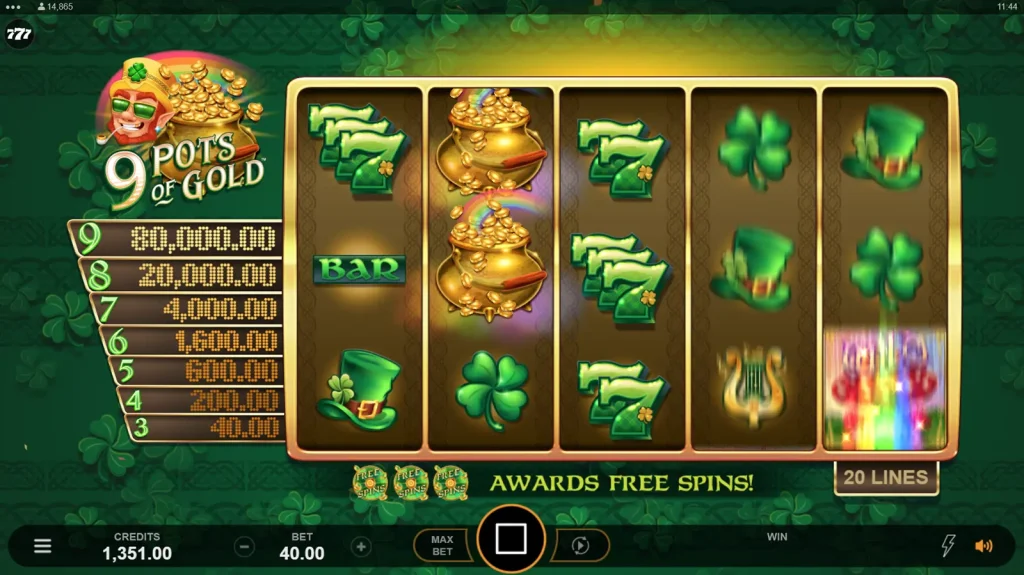 9 Pots of Gold Slot Juego Gratis