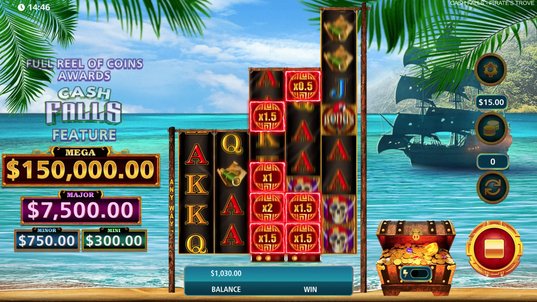 Probar juego Cash Falls Pirate’s Trove Cash Falls Pirate’s Trove