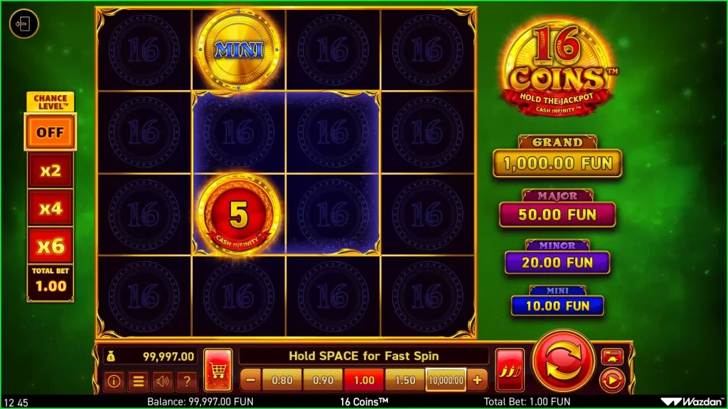 16 Coins Juego Gratis