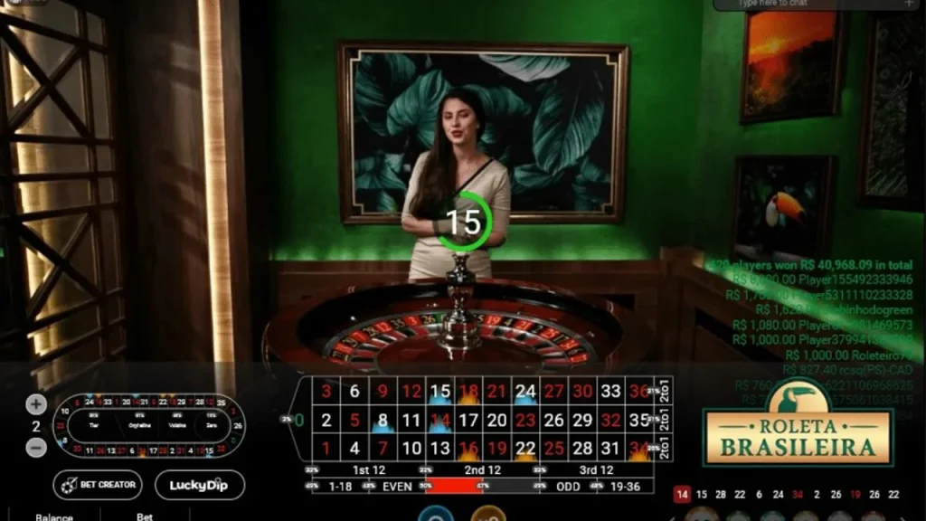 Brazilian Roulette Con Dealer en Vivo