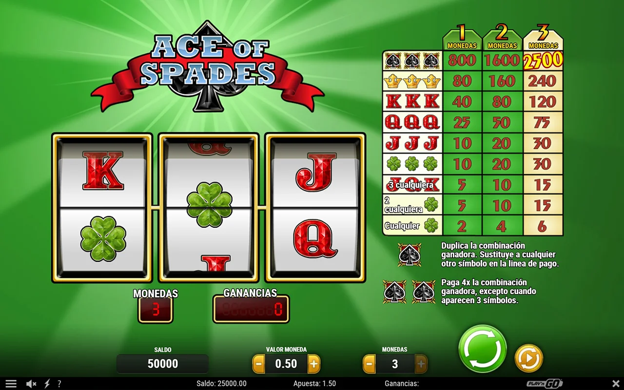 Probar juego Ace of Spades Slot Ace of Spades Slot