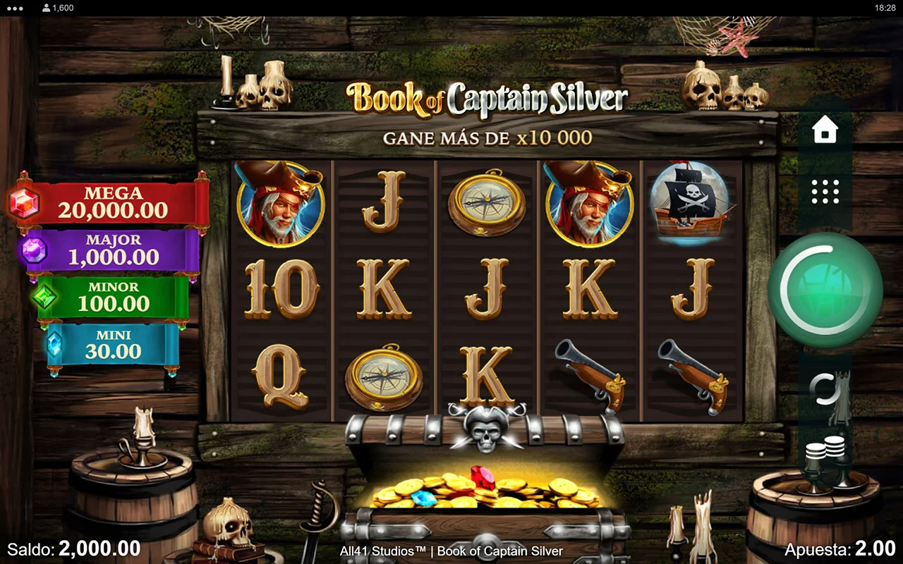 Probar juego Book of Captain Silver Slot Book of Captain Silver Slot