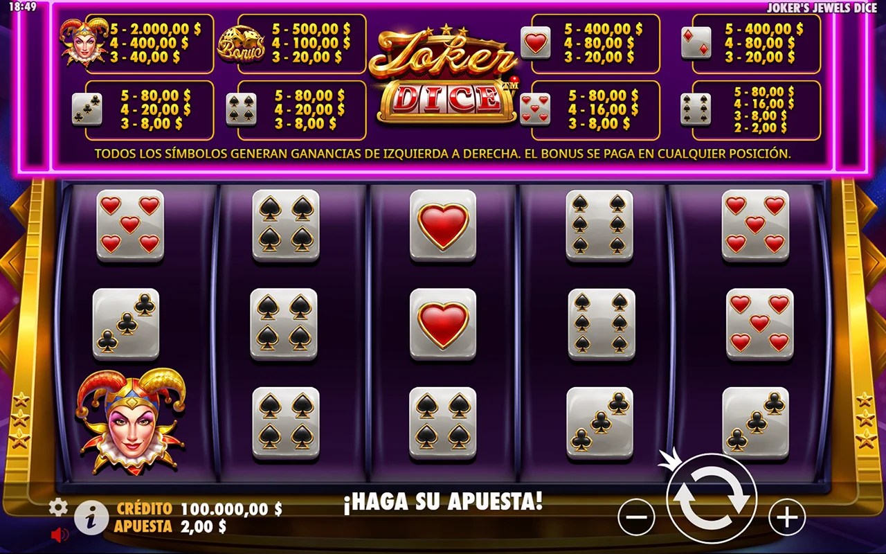 Probar juego Joker’s Jewels Dice Joker’s Jewels Dice
