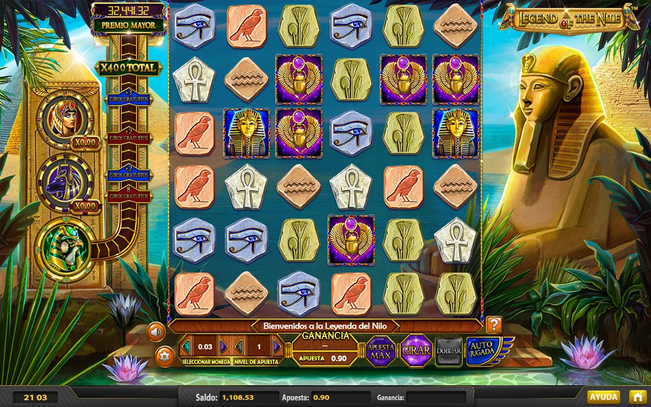 Probar juego Legend of the Nile Slot Legend of the Nile Slot