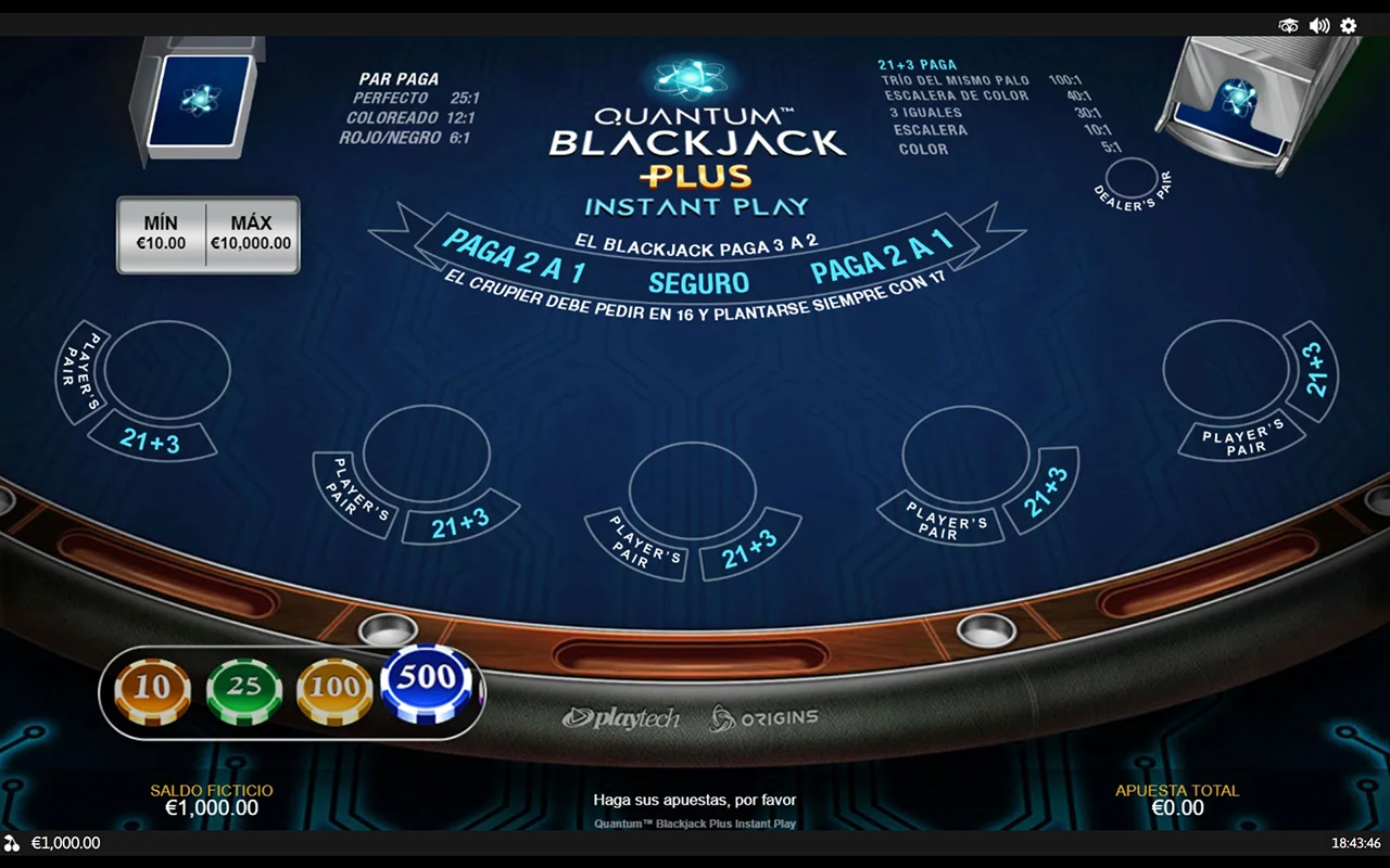 Quantum Blackjack Plus Instant Play