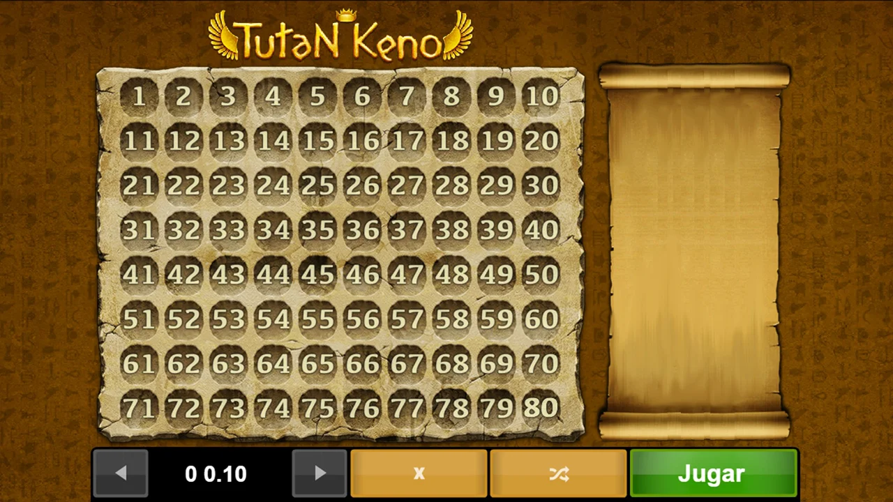 Probar juego Tutan Keno Tutan Keno