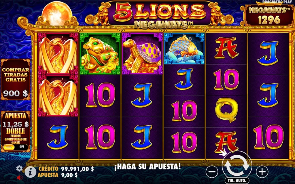 5 Lions Megaways Juego Gratis