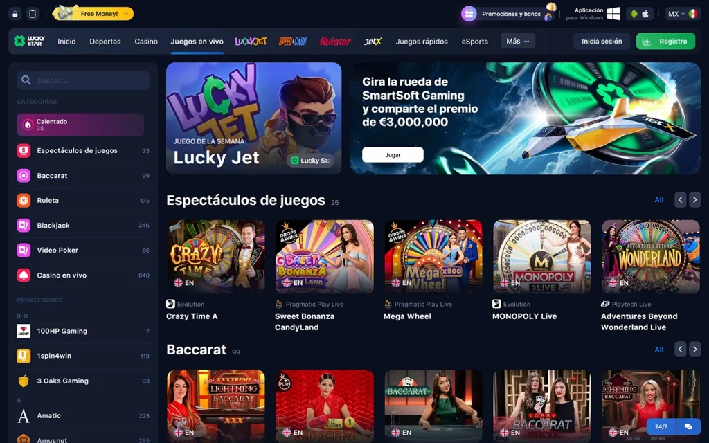 Lucky Star Crupier en Vivo