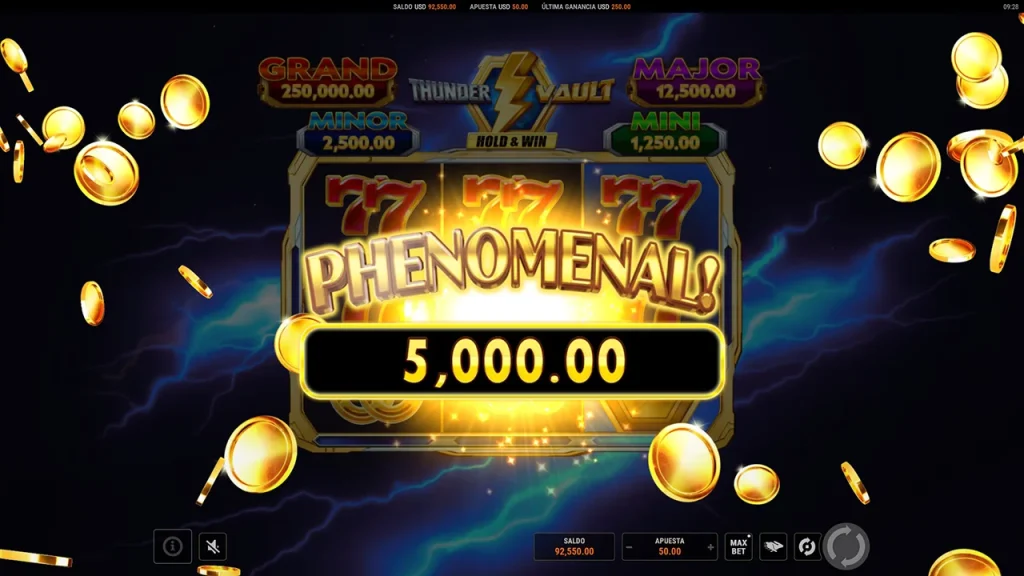 Thunder Vault Hold & Win Ganancia