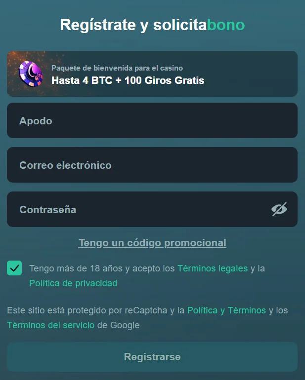 Vave Formulario de Registro