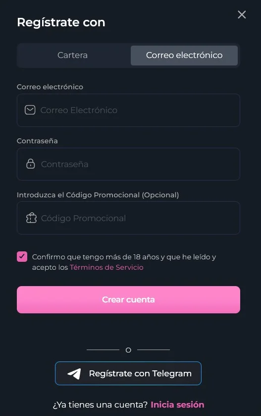 HunnyPlay Formulario de Registro