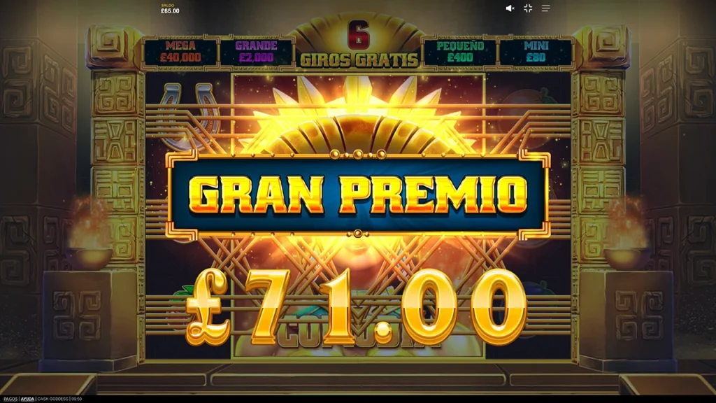 Cash Goddess Ganancia