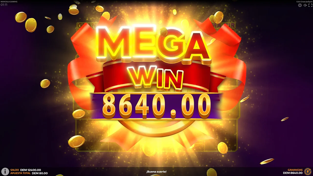 Coin Craze Jackpot Mega Ganancia