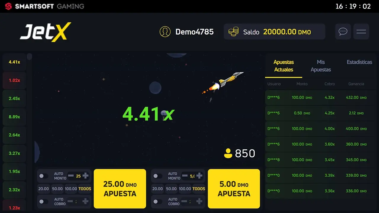 Probar juego JetX JetX