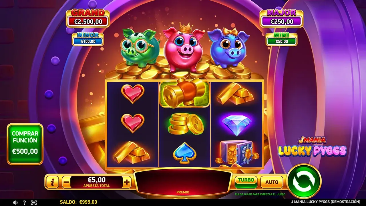Probar juego J Mania Lucky Pyggs J Mania Lucky Pyggs
