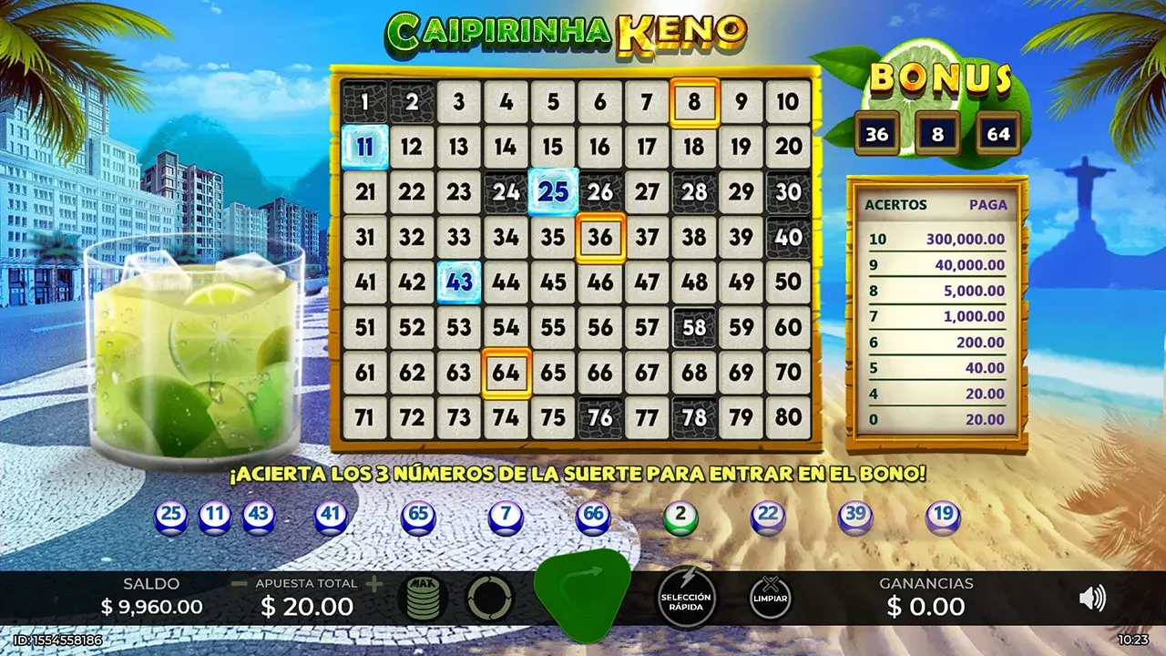 Caipirinha Keno Juego Gratis