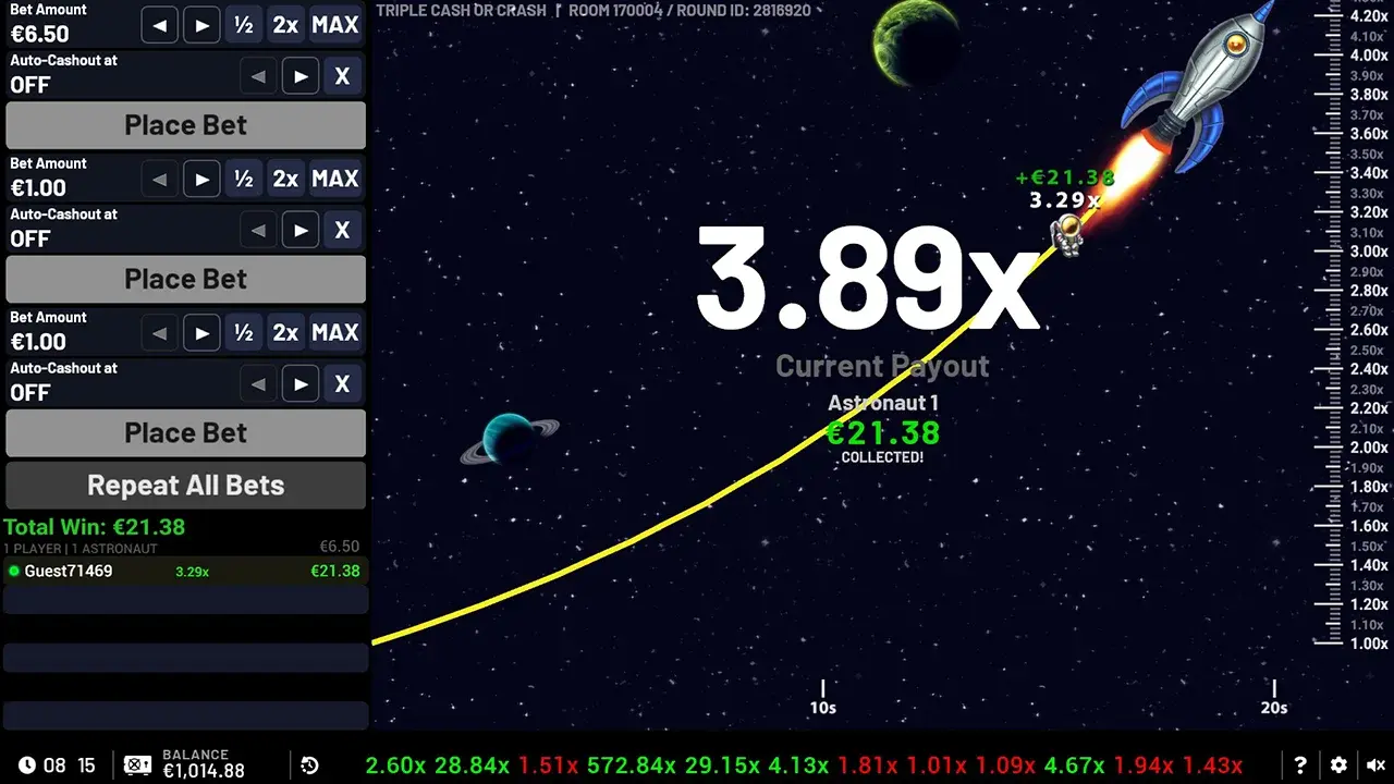 Triple Cash Or Crash Ganancia
