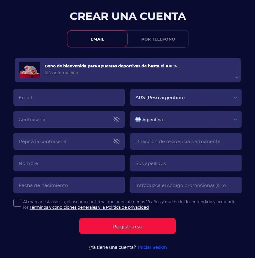 CasinoAndYou Formulario de Registro CasinoAndYou Formulario de Registro