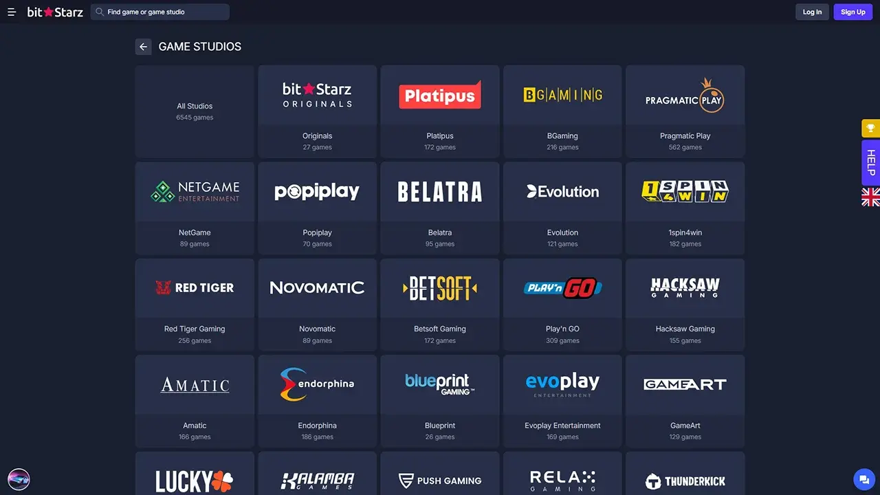 BitStarz Proveedores
