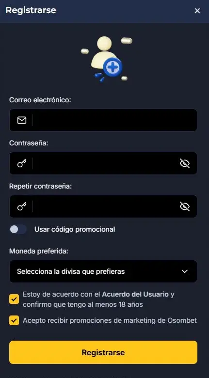 Osombet Formulario de Registro