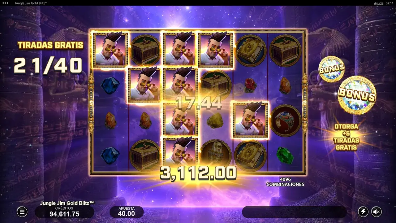 Jungle Jim Gold Blitz Giros Gratis