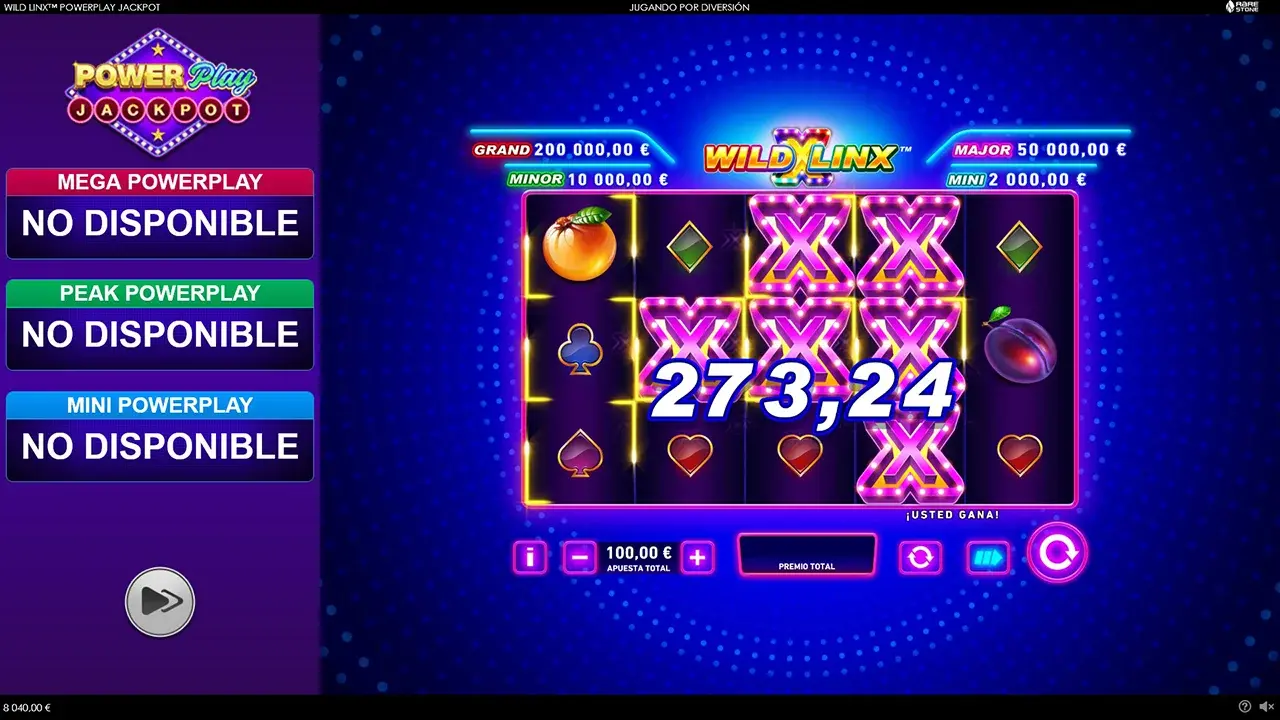 Wild Linx™ Powerplay Jackpot Ganancia