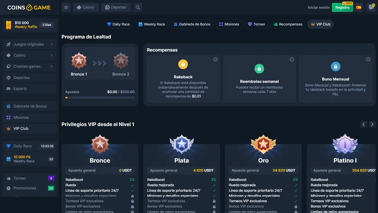 Coins.Game Casino Club VIP