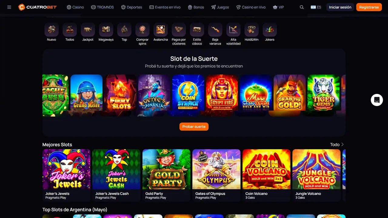 CuatroBet Casino Sloturi