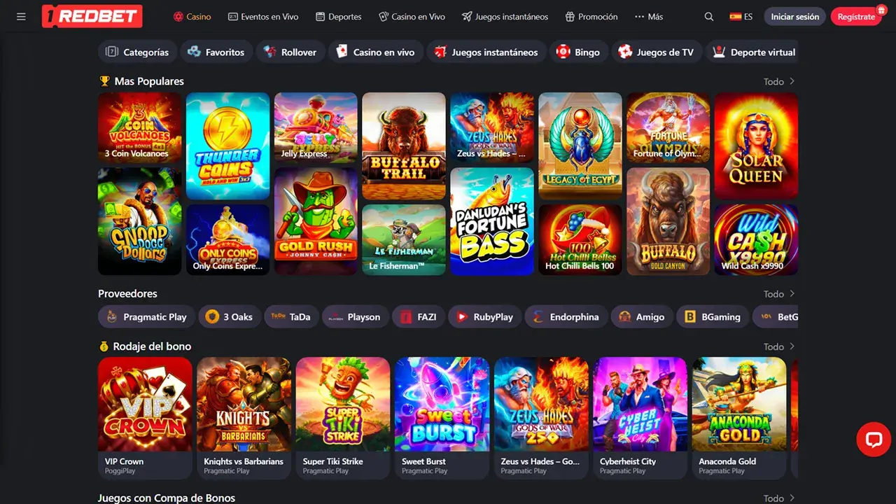 1RedBet Casino Juegos