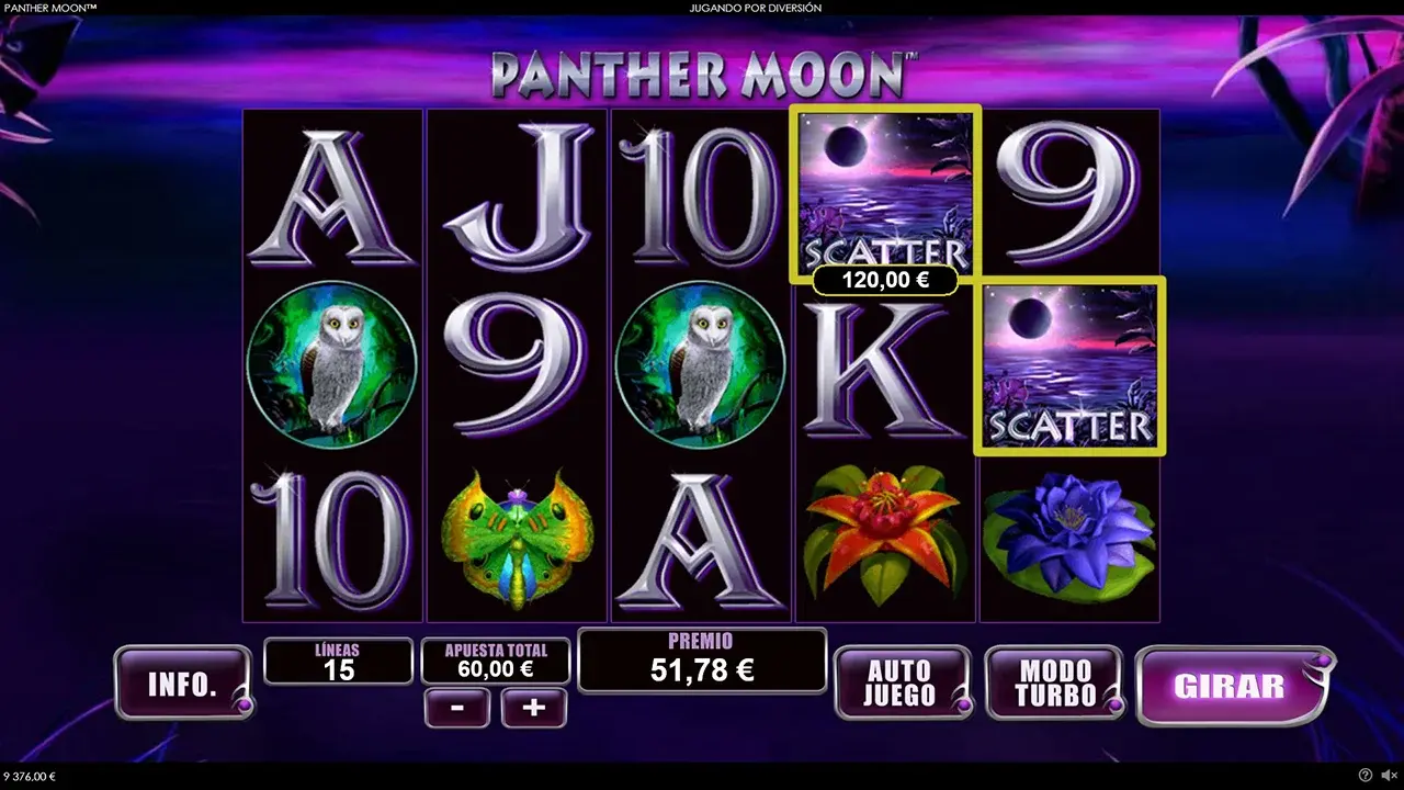 Panther Moon Símbolo Scatter
