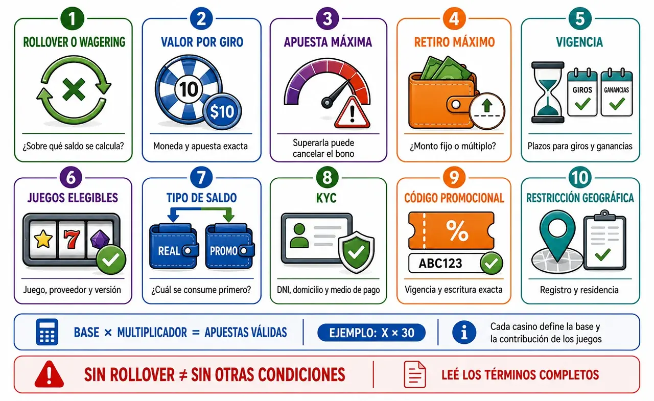 Condiciones de los giros gratis