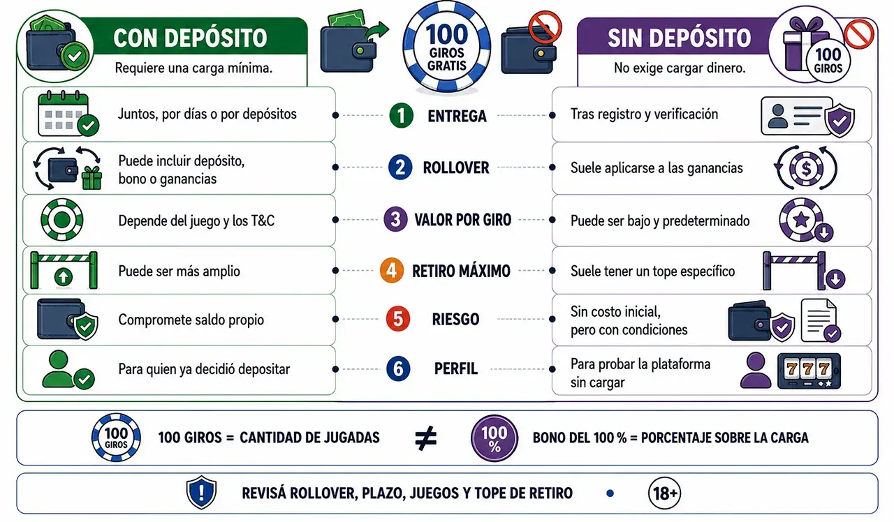 con depósito vs. sin depósito con depósito vs. sin depósito