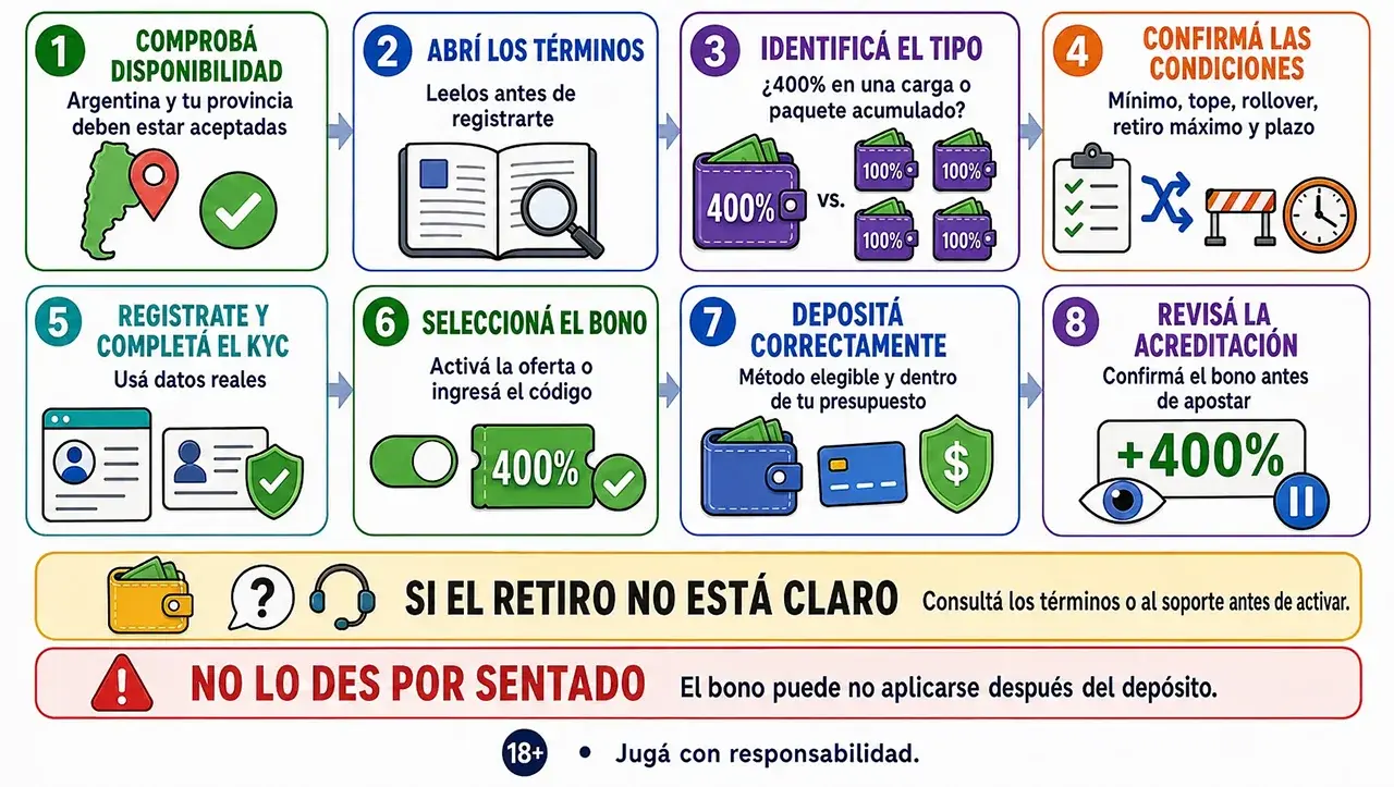 Cómo obtener un bono 400%