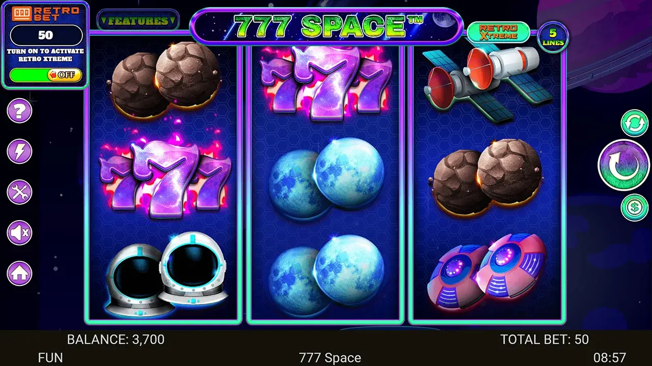 777 Space Símbolos Especiales