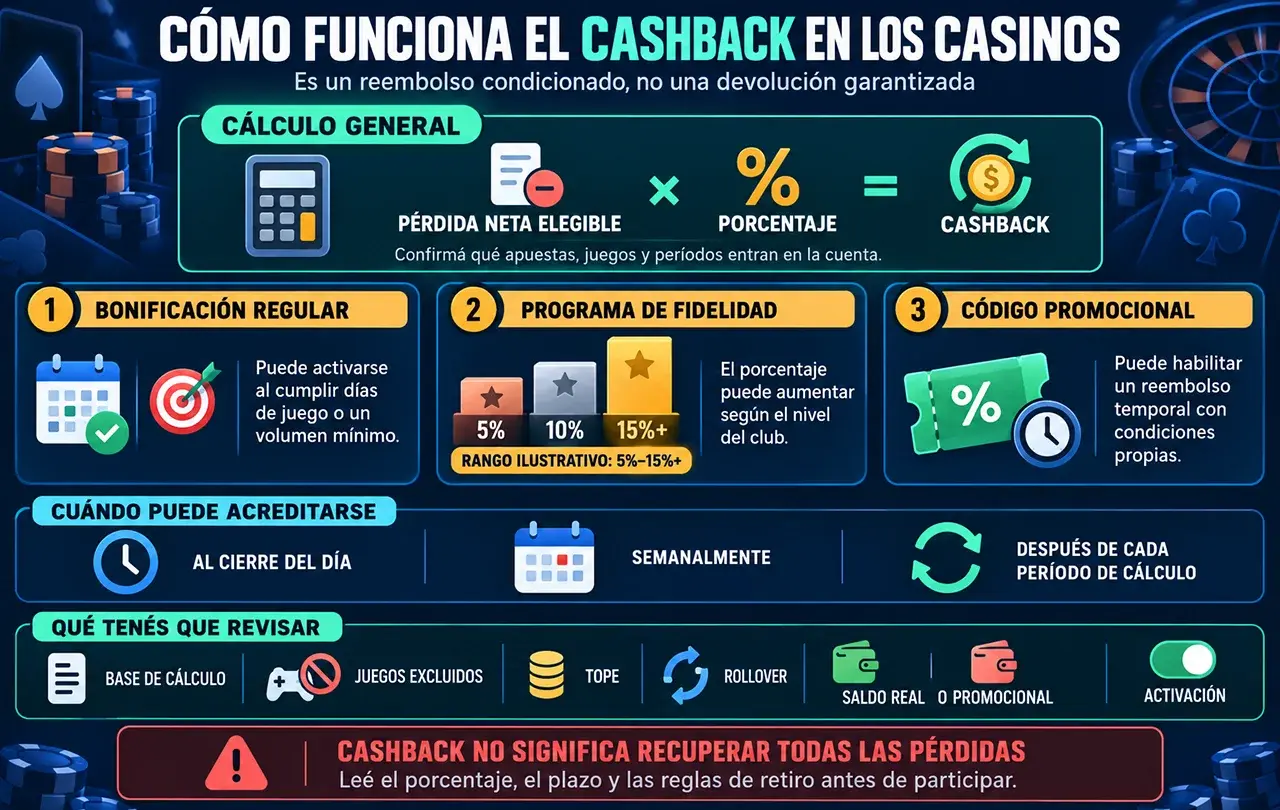 Cómo funciona el cashback en los casinos
