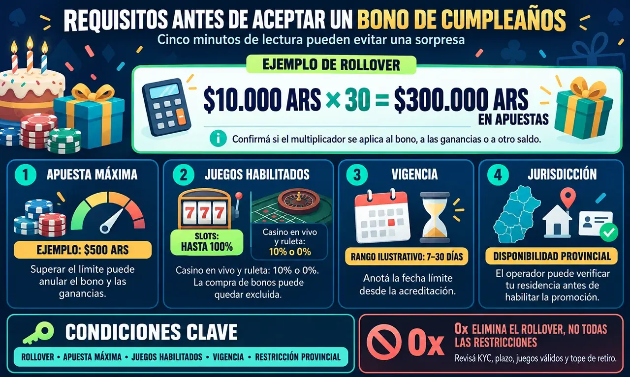 Requisitos y condiciones