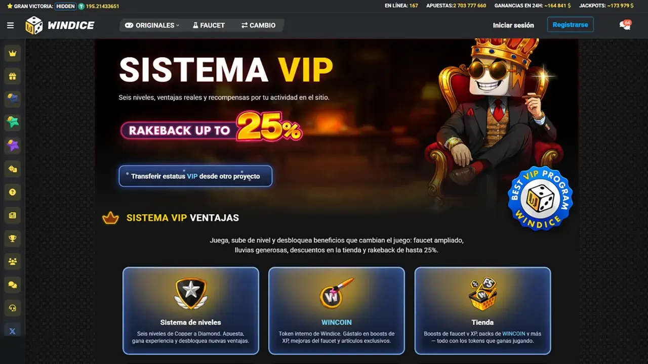 Windice Casino Programa de Lealtad